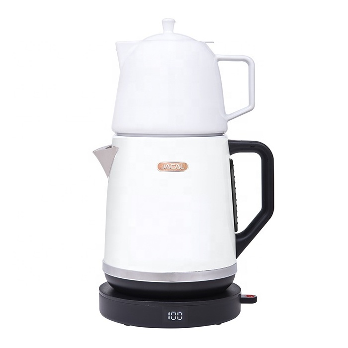 1.7l rapid boil electric turkish tea maker double kettle with temperature control