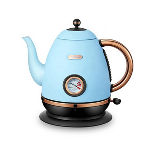 home unique retro stainless steel cordless electric gooseneck water tea kettle