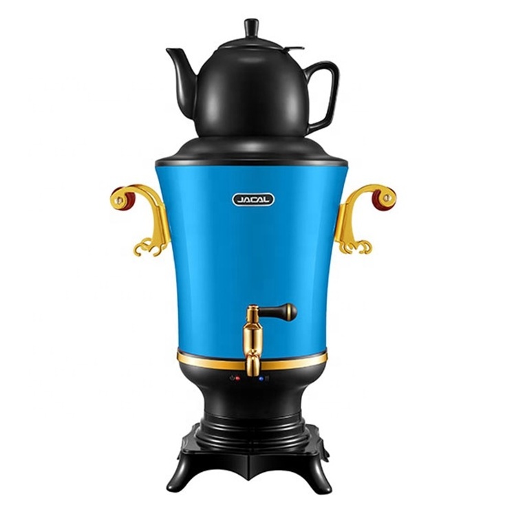 best design modern automatic stainless steel electric turkish tea maker kettle set samovar pot