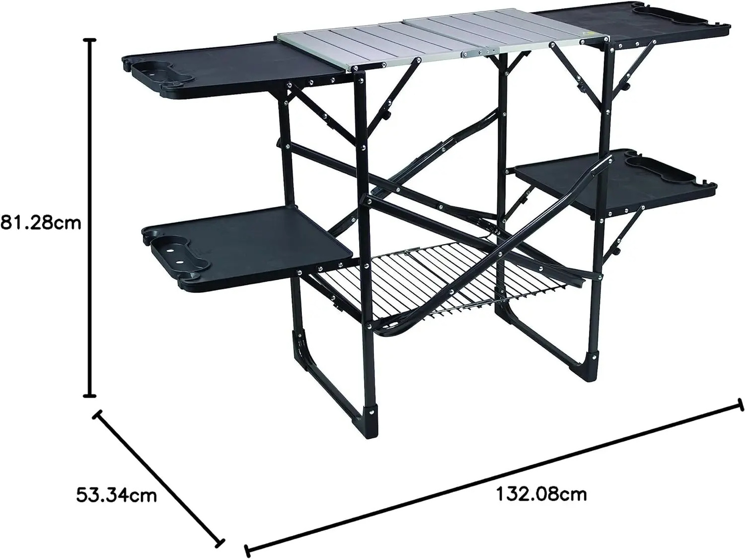 Outdoor Slim-Fold Cook Station, Portable Camp Kitchen Table