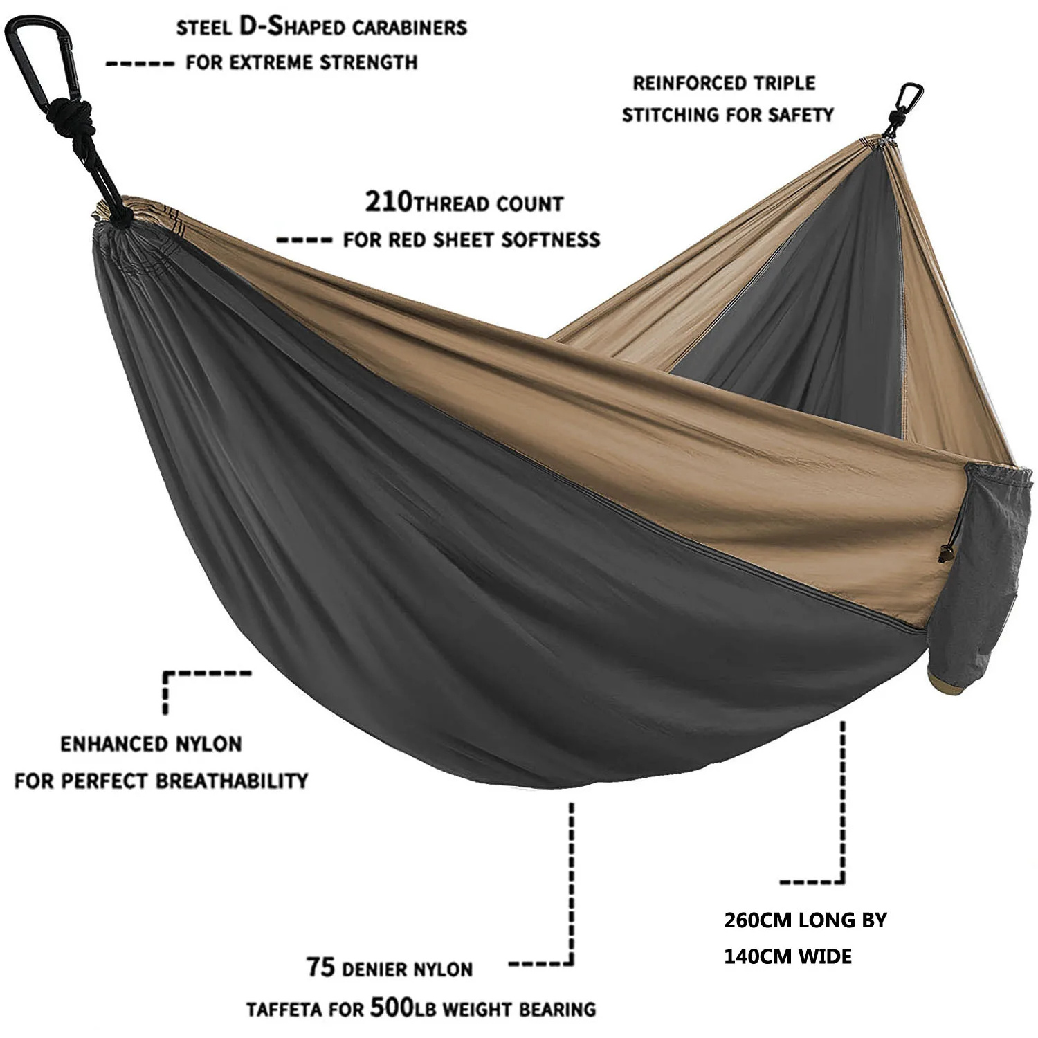 Outdoor Camping Hammock Lightweight Hanging Mosquito Net Hammocks Tree Straps Swing Backpack Backyard