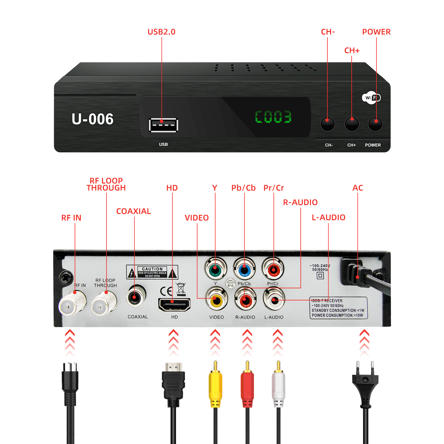 Peru Chile TV receiver isdb-t tv tuner isdb-t wifi usb isdb t set top box FTA Channels TV Receiver