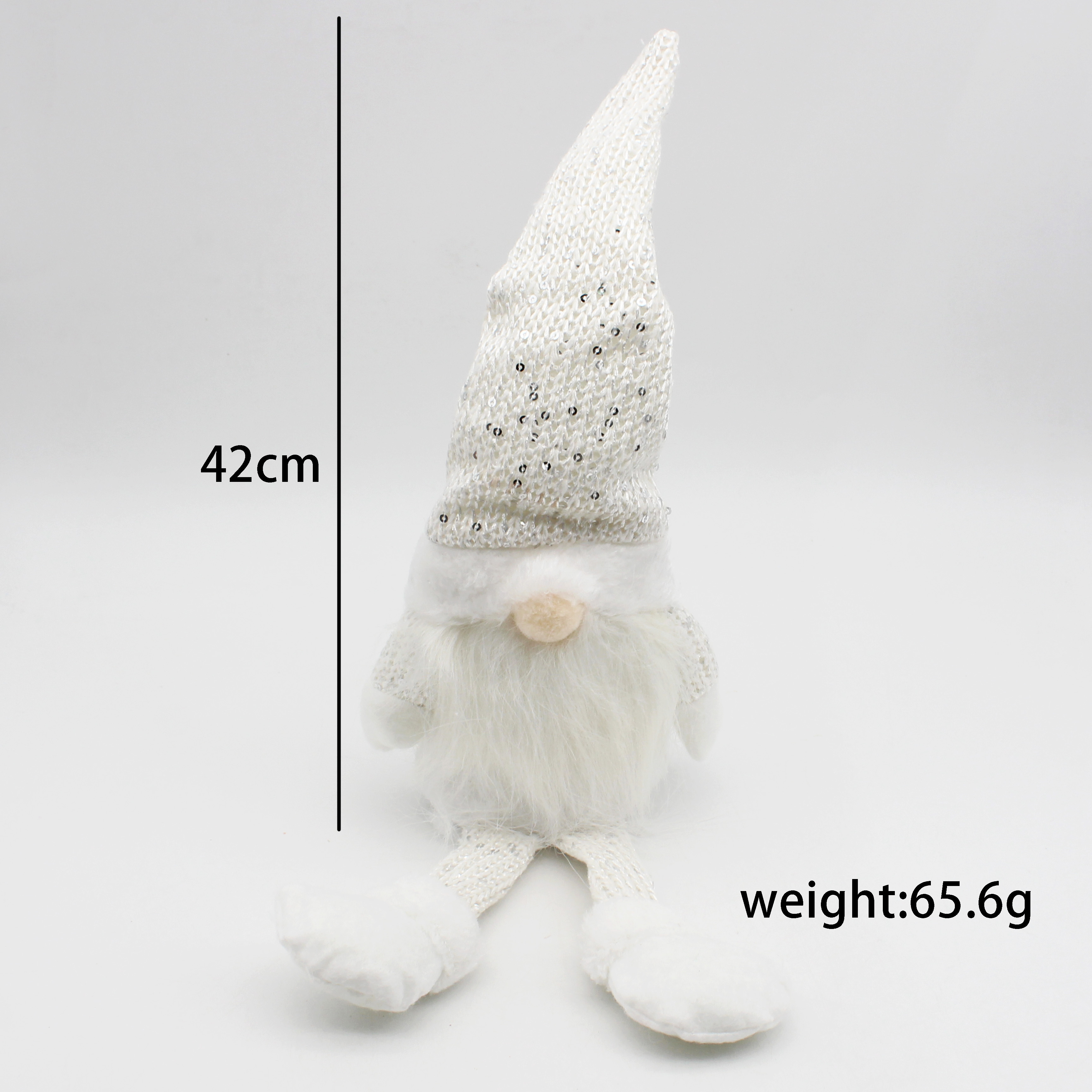 Jachon White Pink Gray Christmas Gnomes Holiday Gnomes Decoration Handmade Santa Claus Nordic Elf Dwarf Decoration