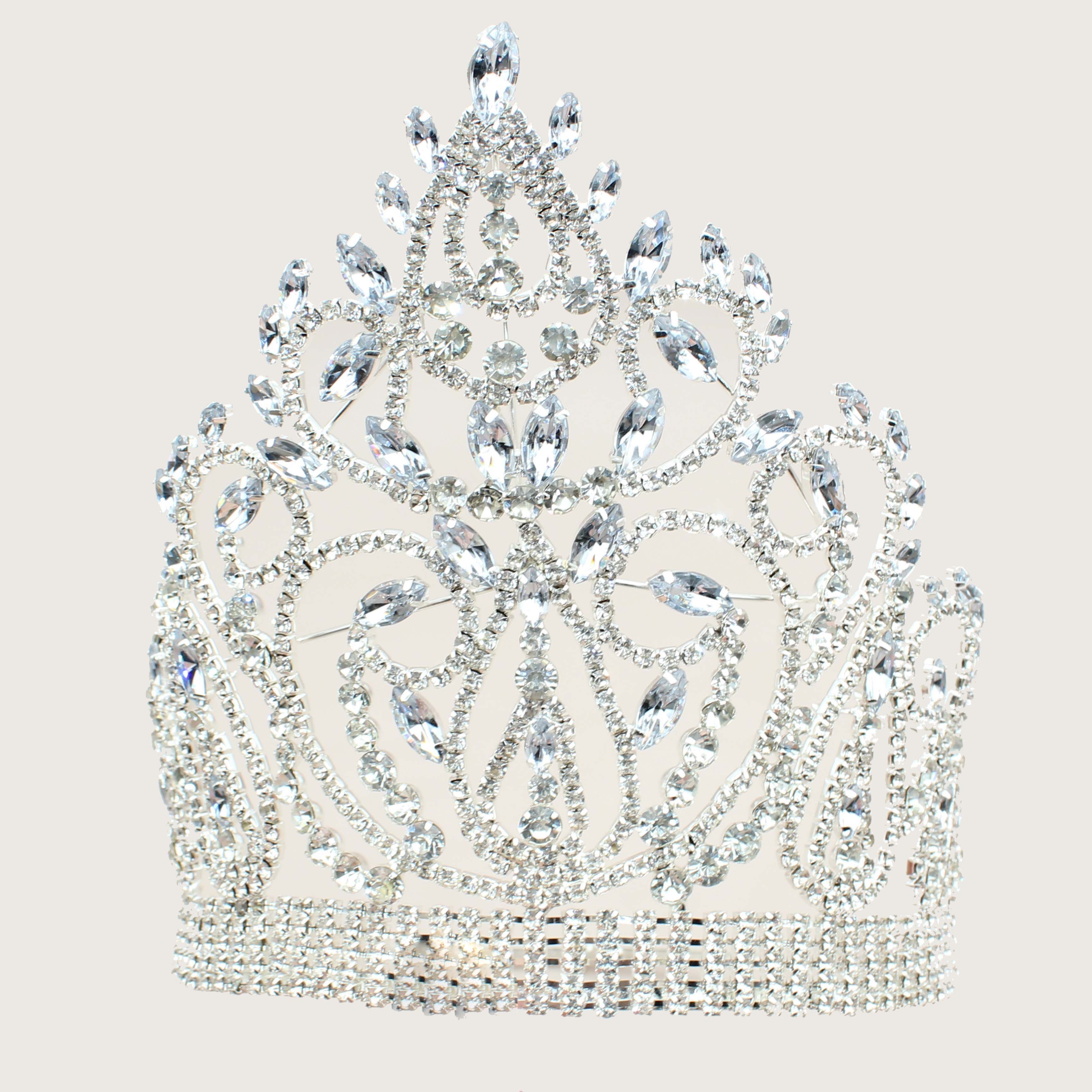 Jachon Bulk Princess Rhinestone Crystal Beauty Custom Big Pageant Queen Miss World Crown And Tiara