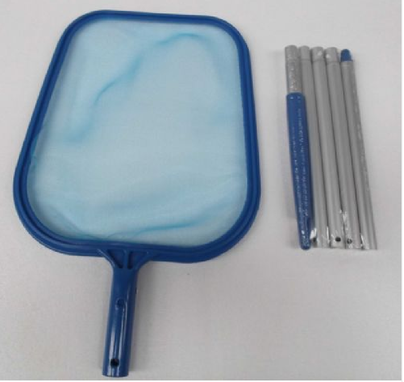 New style swimming pool leaf skimmer rake with telescopic pole