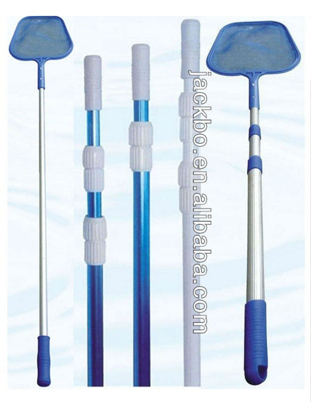 Swimming pool cleaning equipment leaf rake skimmer telescopic pole brush vacuum head