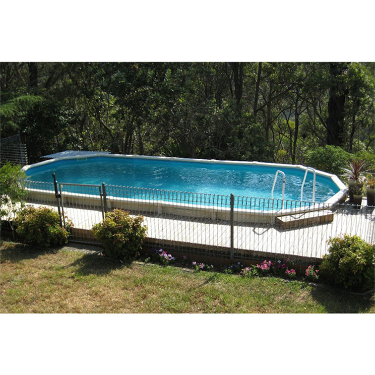 Large Metal galvanic steel oval round ground above swimming pool new style factory direct sale