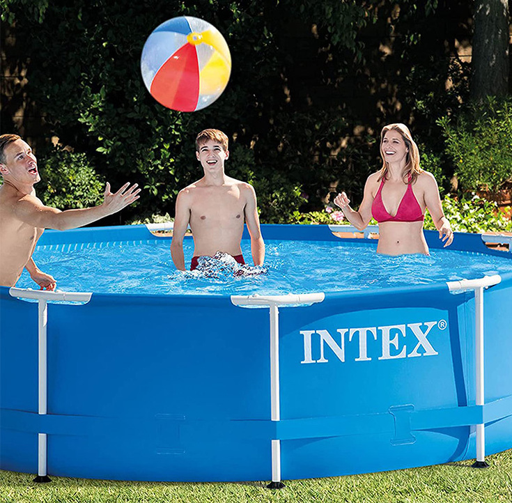 High Quality Summer Deep Metal Frame INTEX Inflatable Swimming Pool