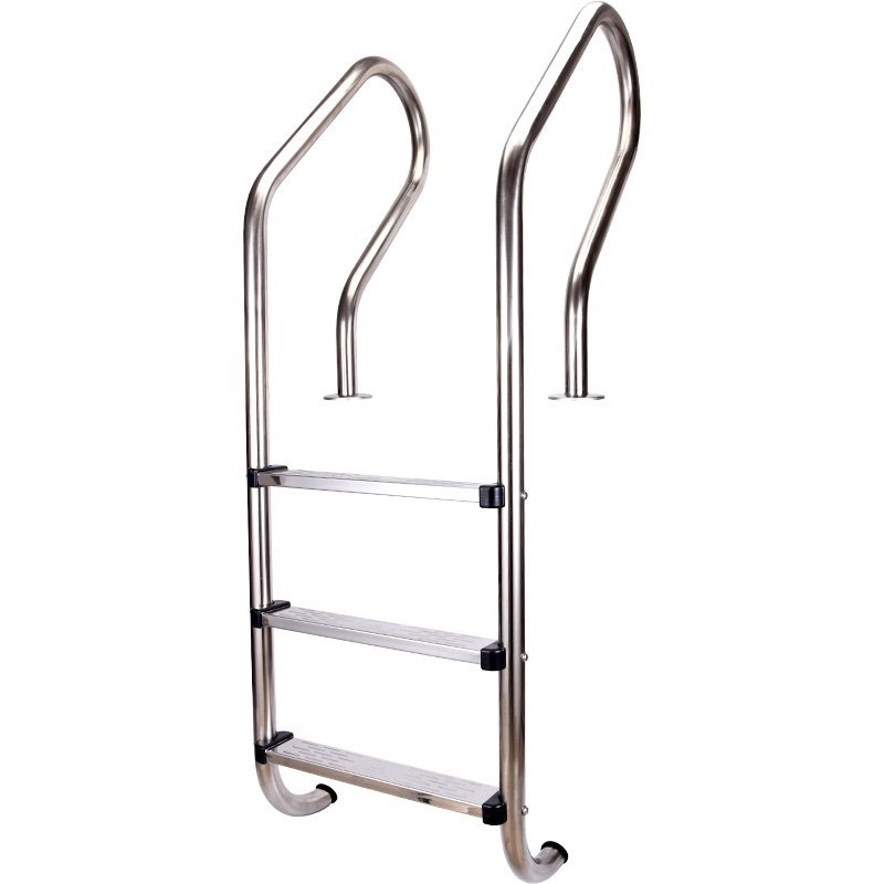 Above Ground Premium Stainless Steel 3 Step Removable Swimming Accessories Pool Stairs Ladder Handrails