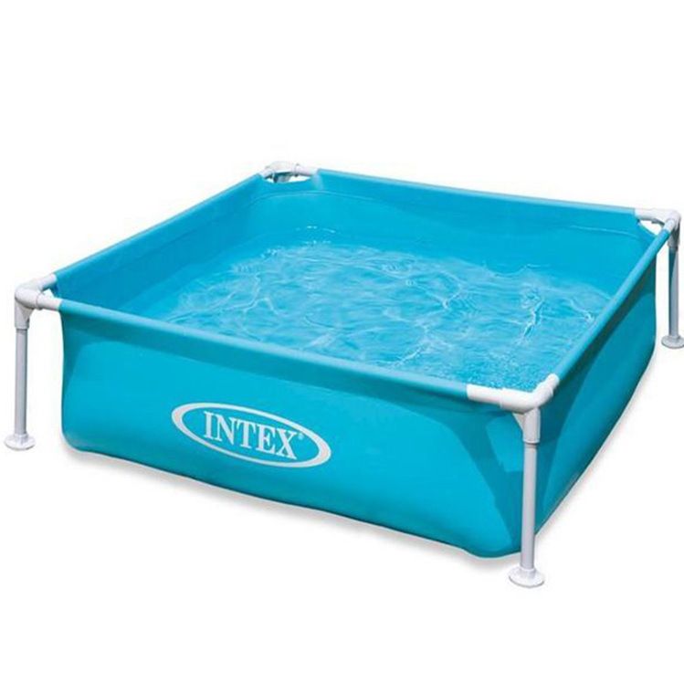 2015 Outdoor intex inflatable square swimming pool with backrest/4 seat cushion