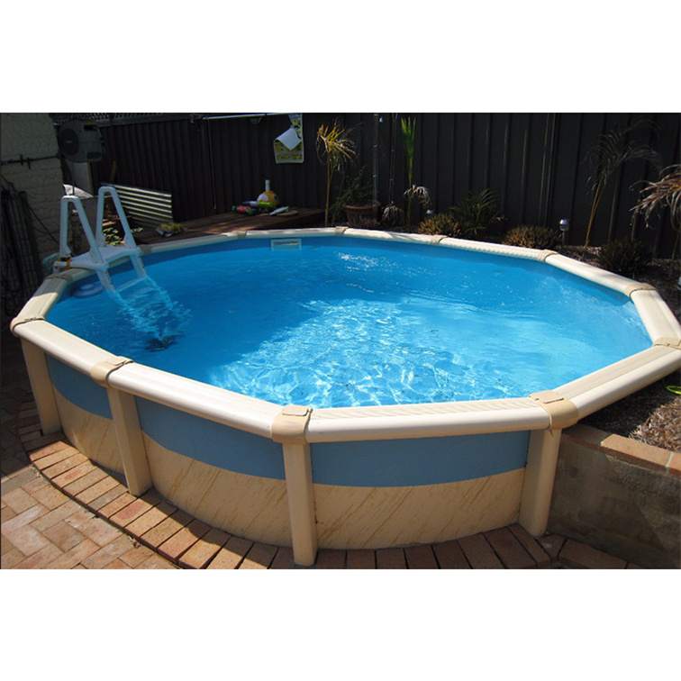 Large Metal galvanic steel oval round ground above swimming pool new style factory direct sale