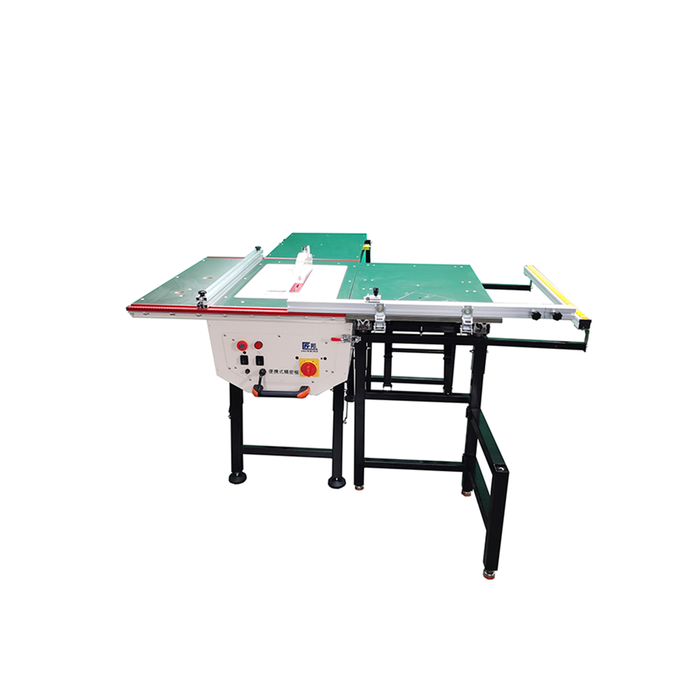 Customizable fence size high speed mini sliding table saw wood cutter