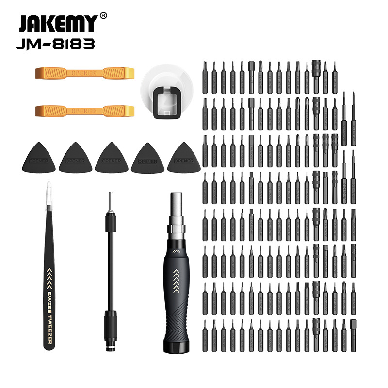 JAKEMY 145 in 1 High Quality Precise 3C Mobile Phone Repair Mini Screwdriver Set Hand Tools With Super Magnetic Bits