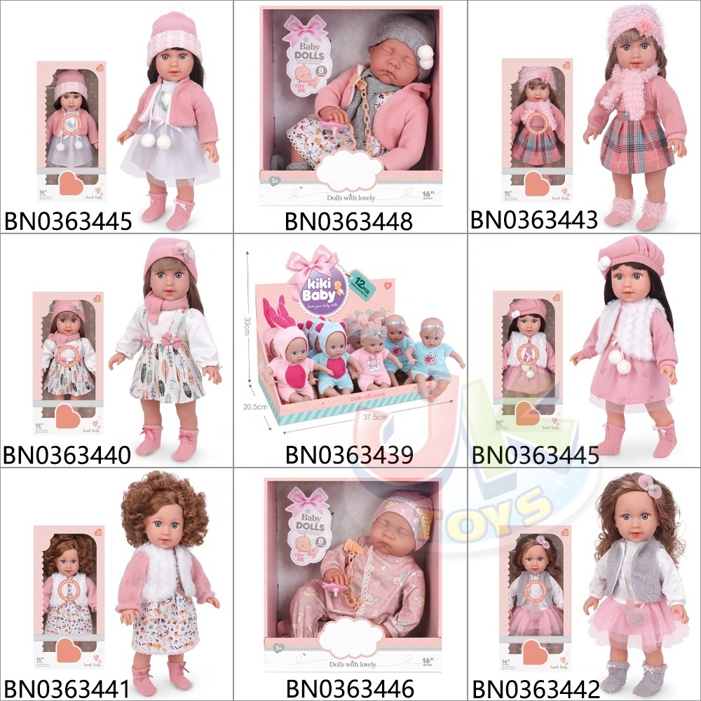 16INCH real baby dolls bebe reborn newborn, girl toy play house baby dolls that look real sleep baby doll toy