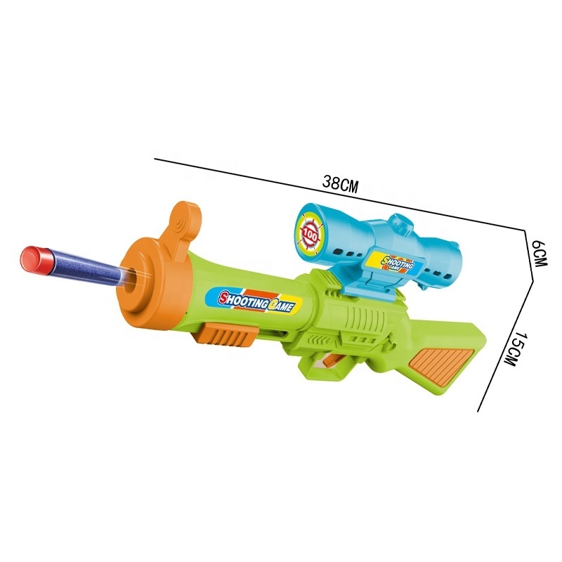 Wholesale cheap plastic gun 2 in 1 target shooting games toy guns for kids plastic toys OEM/ODM