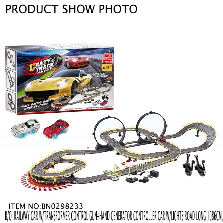 2023 Hot selling tiktok Top Selling Remote Control Slot Car Toy Rc Electric Racing Track rc track toys