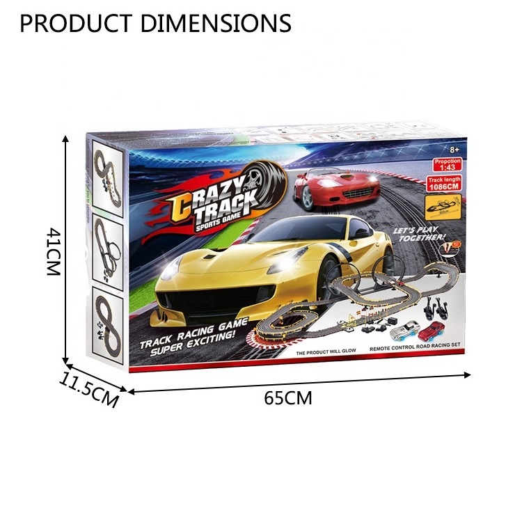 2023 Hot selling tiktok Top Selling Remote Control Slot Car Toy Rc Electric Racing Track rc track toys