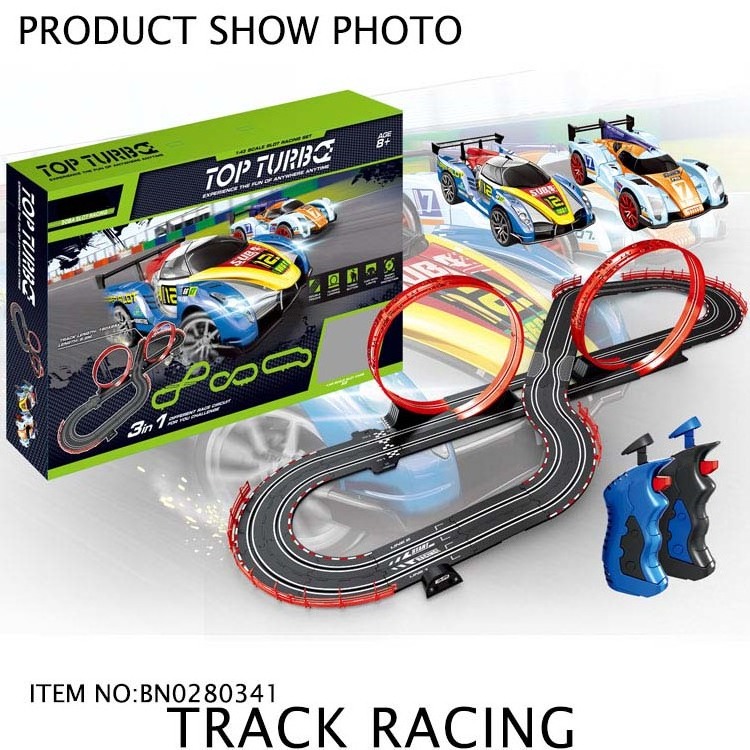 Kids Adult 2 Pack Set Rolling Slot12V Electric High Speed Track Race Car Toy