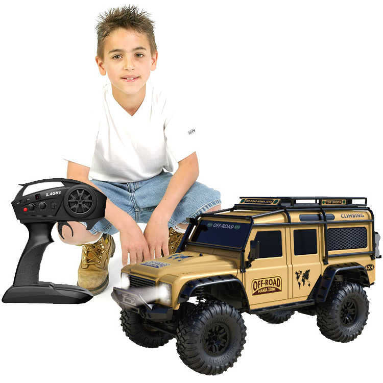 1:10 2.4 Ghz 4WD RC Car with Led Lights Front & Rear Independent Suspension System TPR Rubber Tires Off-road Climbing Truck