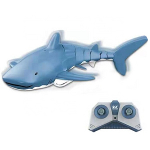 2.4G Remote control shark toy plastic shark play water four way swimming smart rc whale shark toy