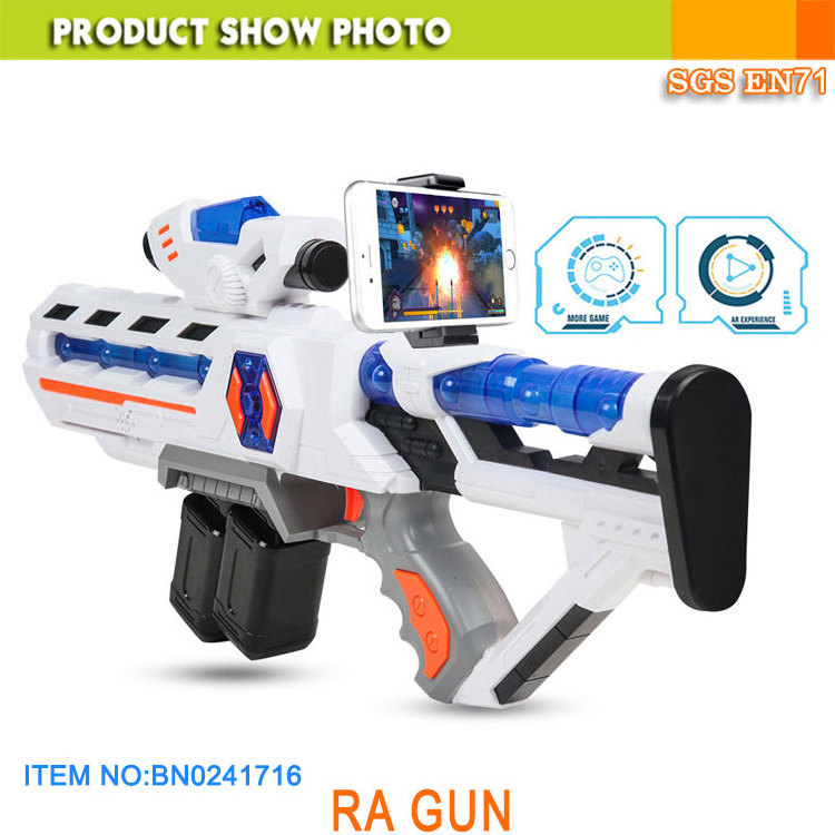 3D virtual fighting play smart control plastic ar game gun for mobile phone