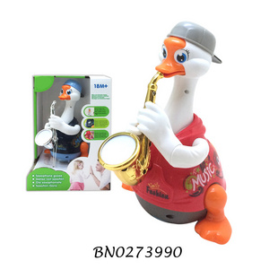 Flash Light Music Saxophone Dancing Goose Toy Kids Music Toy Educational Baby Toys