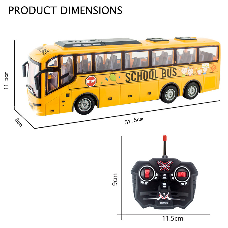 4 Channel Kids Toys Sale Children Radio Control Toys School Bus Toy RC