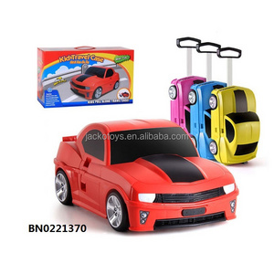 Kids plastic travel case car design luggage new suitcase