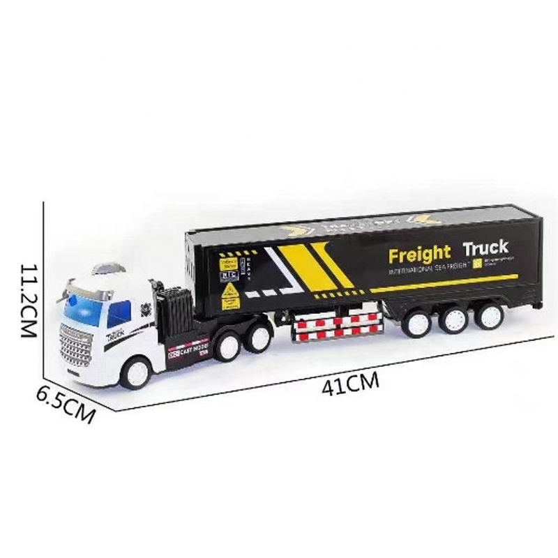 Top hot selling 1:32 4CH rc container truck model with light plastic remote control truck car rc toys 2024