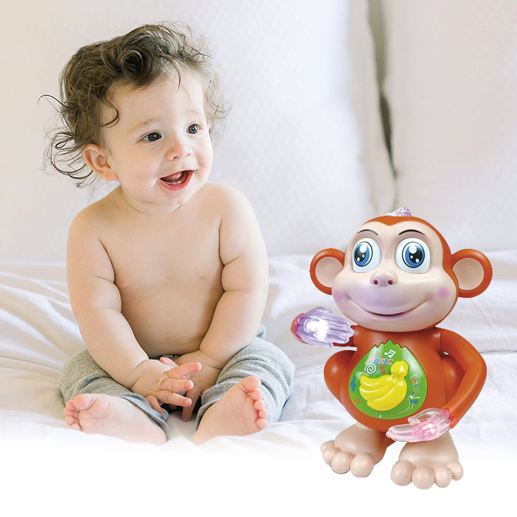 JACKOTOYS cute animal kid baby sound toy Musical Children Toy dancing monkey toy