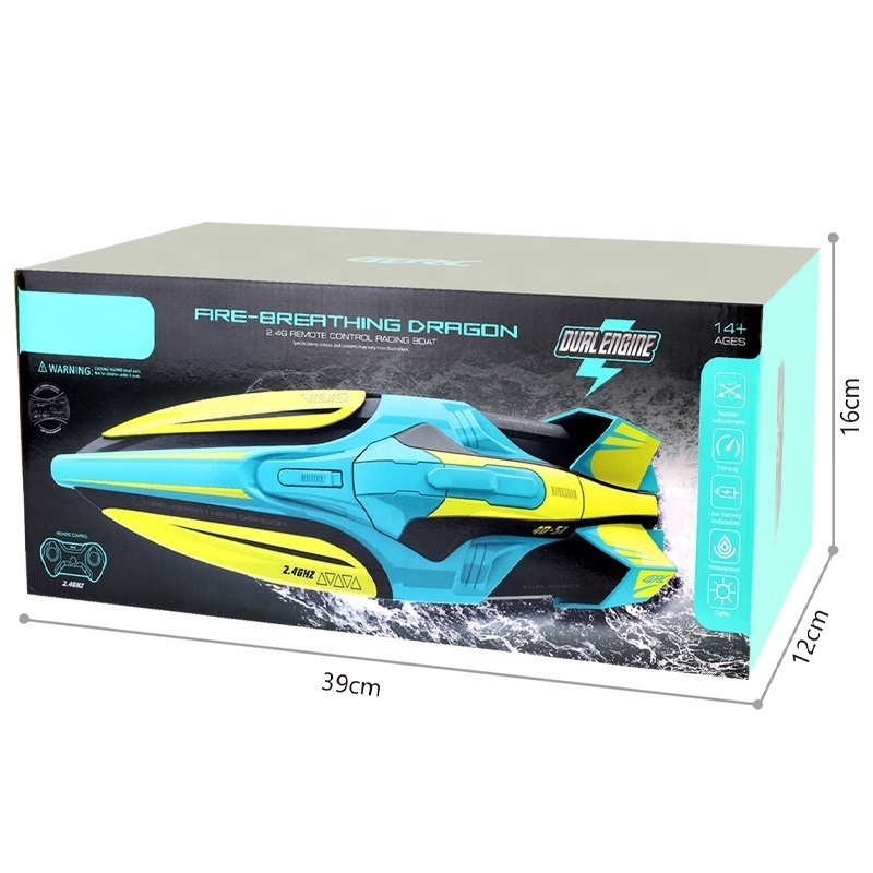 120-150M Control distance high speed remote control boat twin paddle rc boat toy for adults rc toy