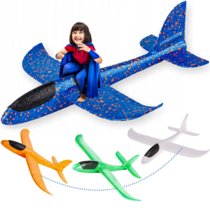 Foam Glider Airplane 49cm Mini Throwing Plane Flying Sports Games Foam Throwing Plane Airplane Toys