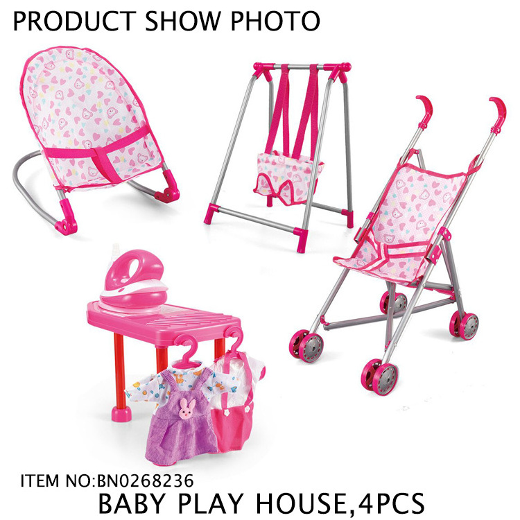 Baby Doll Play House Toy Cart Swing Rocking chair  Iron