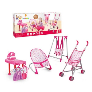 Baby Doll Play House Toy Cart Swing Rocking chair  Iron