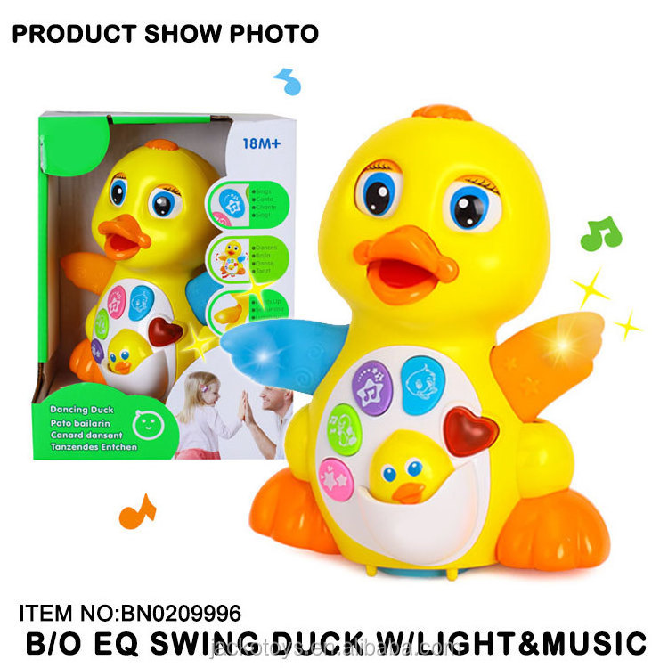 Light Music Interactive Yellow EQ Swing Duck Toy  Kid Education Toy Baby Toys