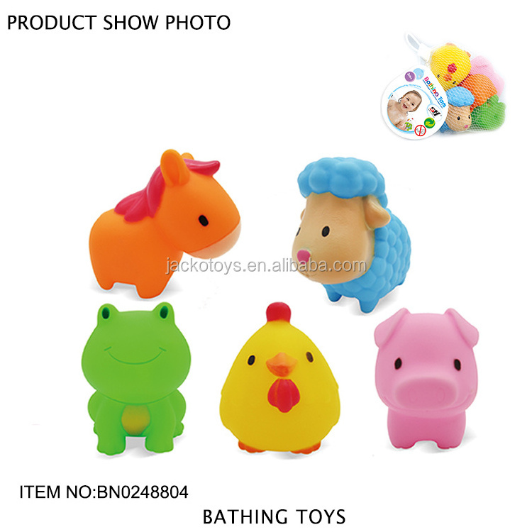 Vinyl Baby Bath Toy Lovely Floating Rubber Animals Squirt Toys