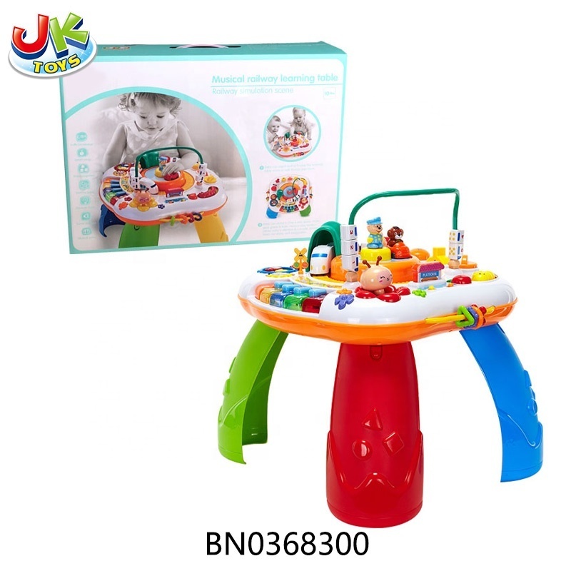 ABS Baby train study table set with light music baby learning toys educational and health early other baby toys