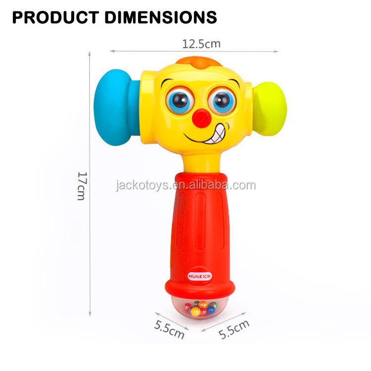 Funny Educational Baby Toy Hammer Baby Toddler Toy  With Language Learning Light Music