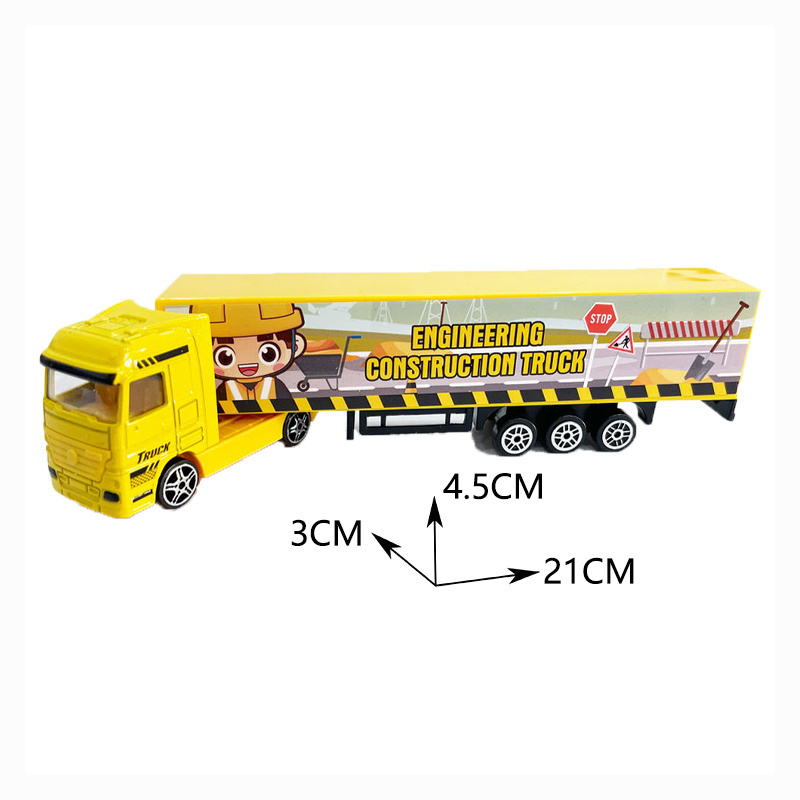 Hot Sale Diecast Metal Car Toys Slide Die Cast Container Truck Toy Kids Toys 2023