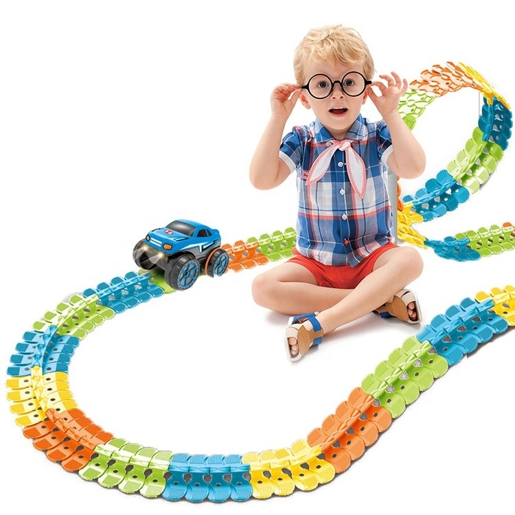 New Arrivals DIY Plastic ABS Hight Speed Electric Car Track Toys Christmas Gift For Kids Toy 2023