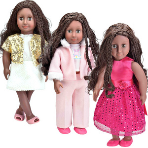 Custom black dolls african american 18 inch boy and girl toys kids toy dolls OEM/ODM