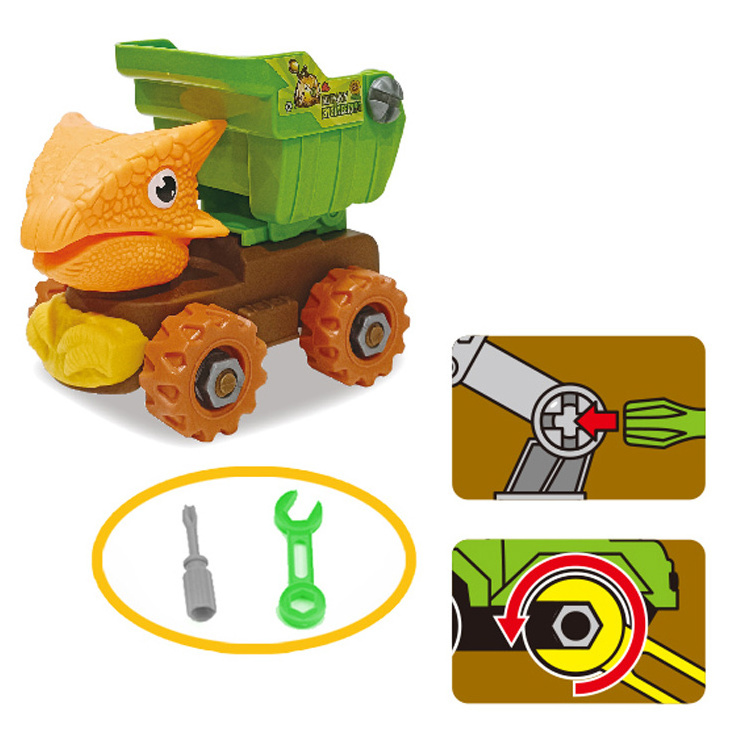 Assembling Jurassic Construction Kids Sensory Toys Autism Gifts Small Mini Bulk DIY disassemble car toys