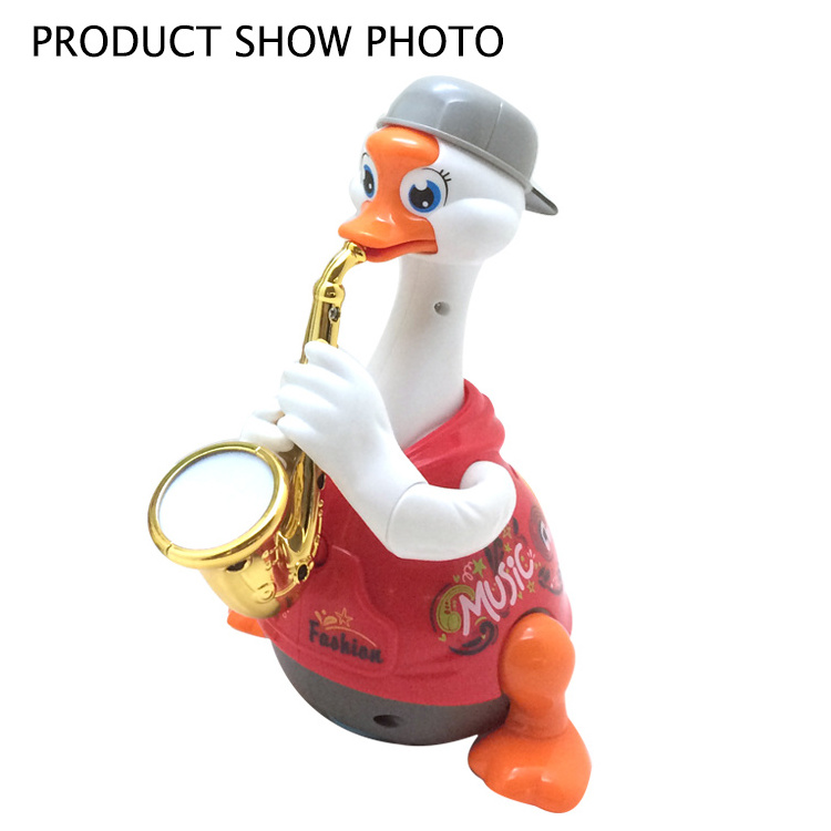 Flash Light Music Saxophone Dancing Goose Toy Kids Music Toy Educational Baby Toys