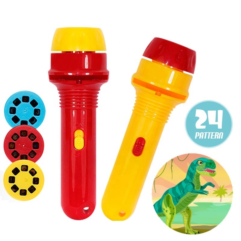 12PCS Dinosaur projection toy set 24pcs photos projector flashlight for kids toys children