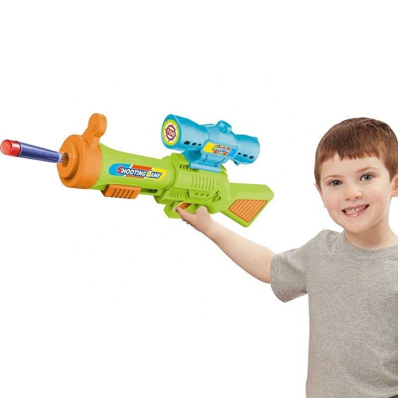 Wholesale cheap plastic gun 2 in 1 target shooting games toy guns for kids plastic toys OEM/ODM