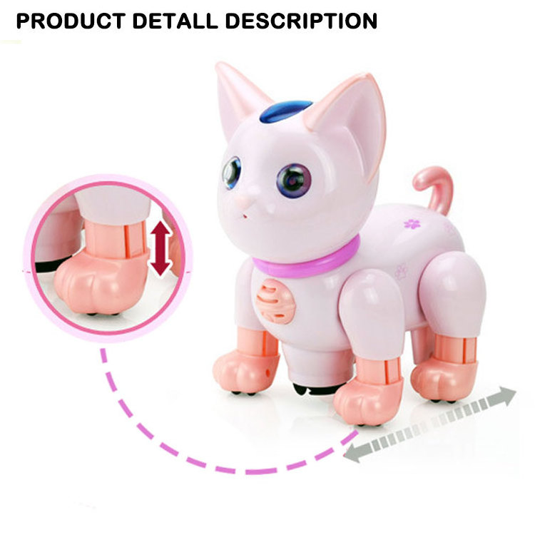 Lovely Musical Electronic Pet Cat Toys Bump N Go Battery Operated Cat Toys For Children