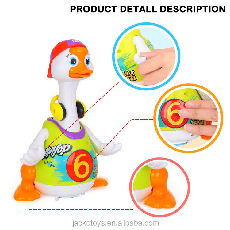 Dancing Hip Hop Goose Educational Baby Toy With Light Music