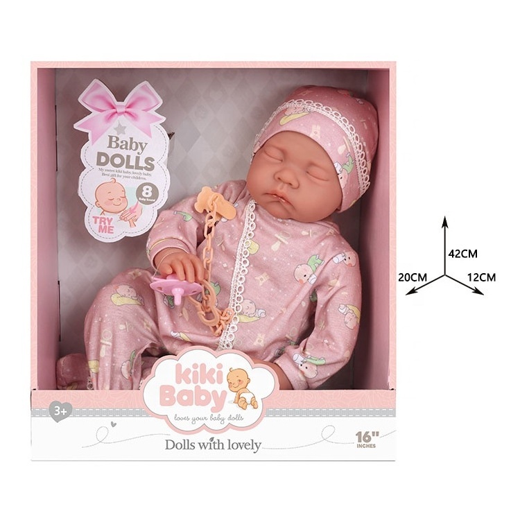 16INCH real baby dolls bebe reborn newborn, girl toy play house baby dolls that look real sleep baby doll toy