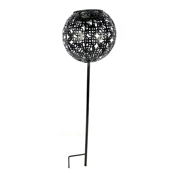 Black iron stake lights Halloween decoration solar light landscape lamp save energy KD three parts outdoor garden lighting