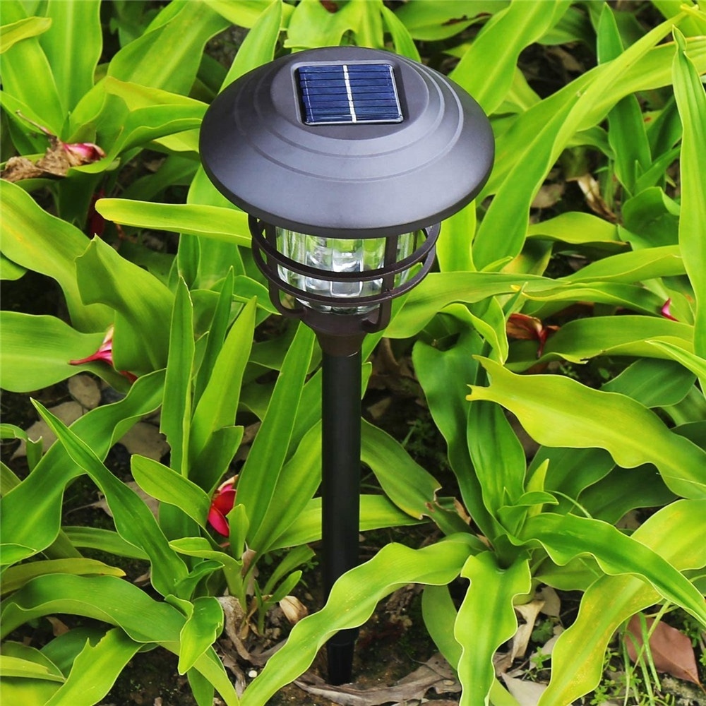 Clearance sale 2pcs/Box packing solar pathway lights outdoor garden black  high light waterproof lamp